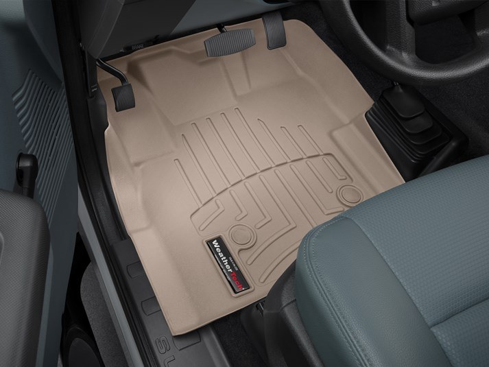 Tan Weathertech Floorliner for the Ford F-250 F-350 F-450 F-550
